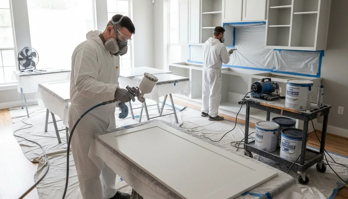 Cabinet painting in Austin, TX for durable, cost-effective kitchen cabinet refreshes