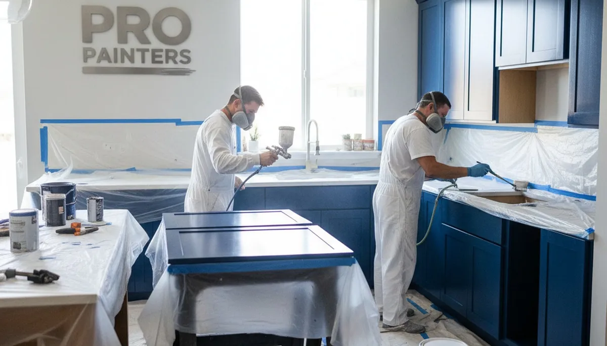Cabinet painting service in Austin, TX for durable kitchen cabinet refinishing and refresh