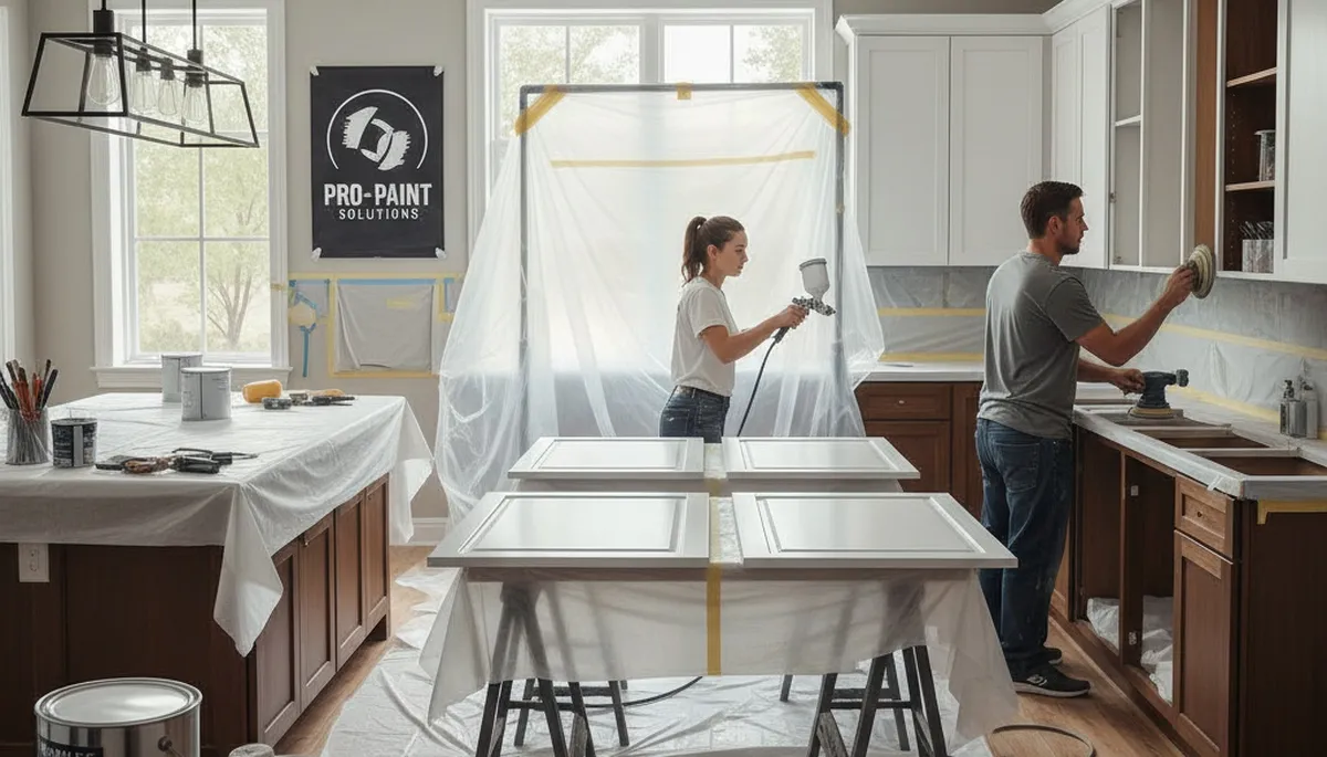 Cabinet painting service in Austin, TX for durable kitchen cabinet refinishing and a fresh updated look