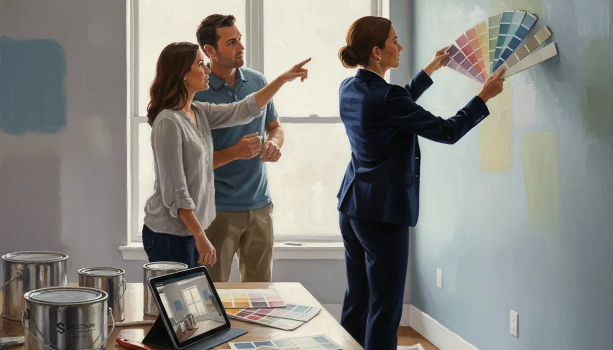 Austin, TX paint color consultation for interior and exterior palettes with expert color samples