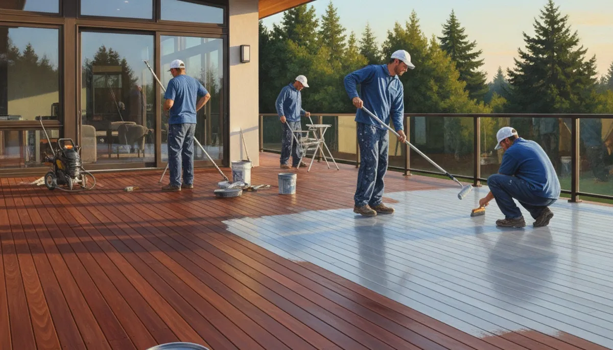 Austin, TX deck painting services for durable, weather-resistant wood deck finishes