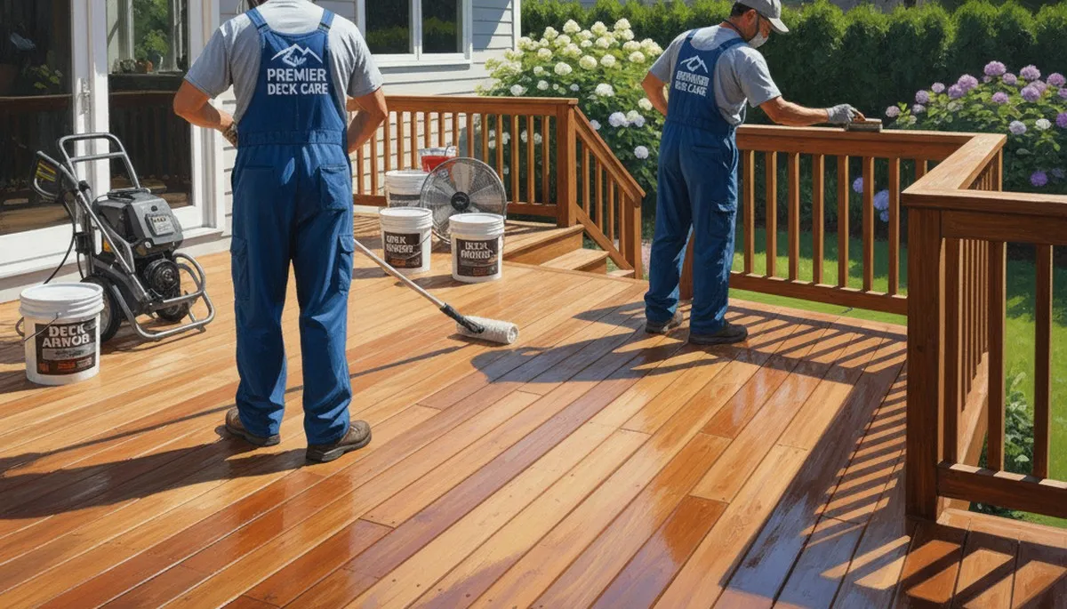 Austin, TX deck sealing by Austin Paint Pros to protect wood from sun, humidity, and storms