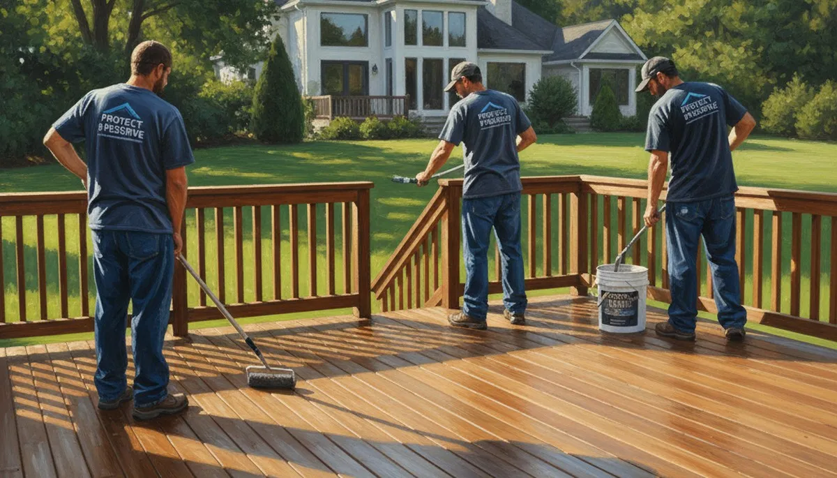 Austin, TX deck sealing service protecting wood from sun, humidity, and storms
