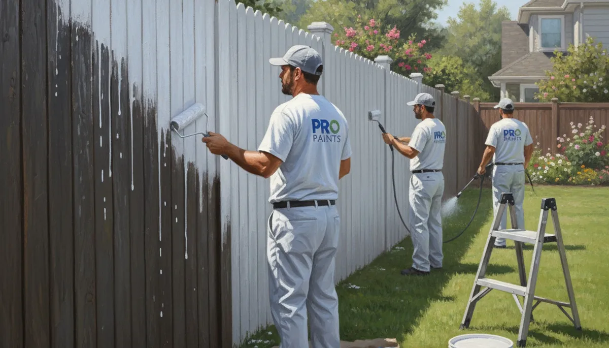 Fence painting in Austin, TX by Austin Paint Pros for durable, UV-resistant exterior protection