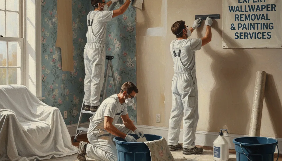 Wallpaper removal service in Austin, TX preparing walls for paint or repair