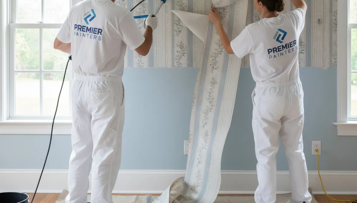 Wallpaper removal service in Austin, TX preparing walls for painting repair